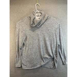 Kate Park  Women's‎ XL Cowl Neck Heather Gray Pullover Sweater Knot at Front
